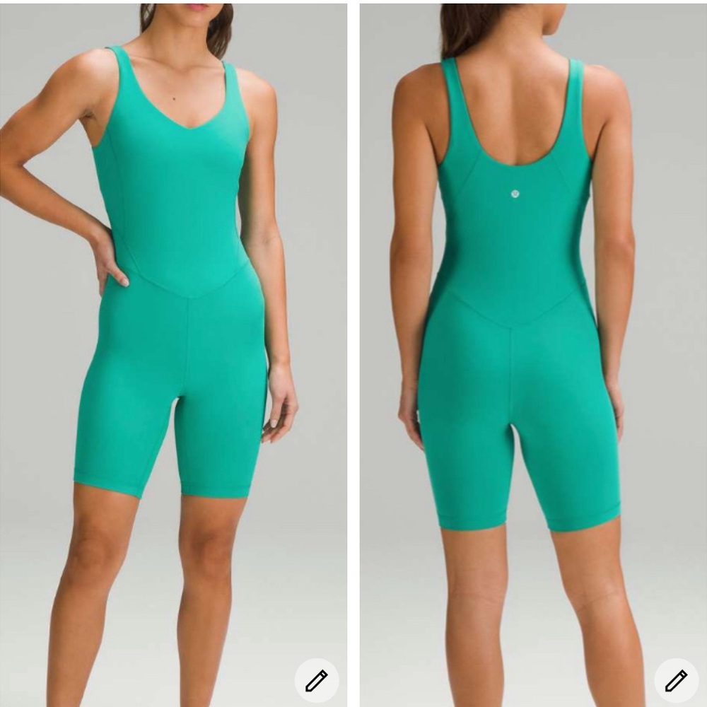 Lululemon Align Bodysuit 8” Maldives Green Size 2 NWT